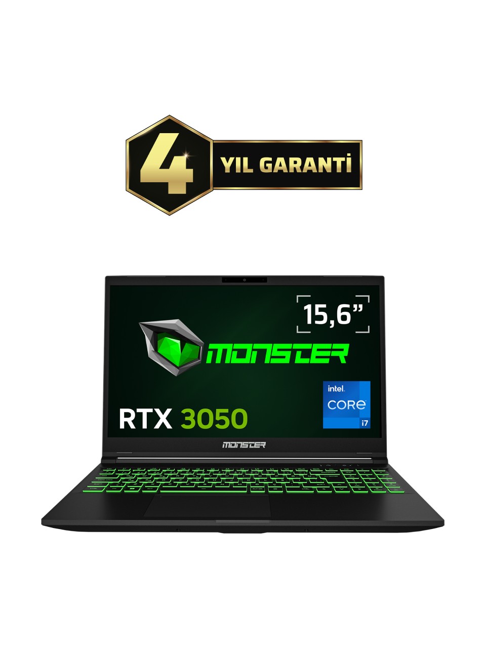 Monster Abra A5 V20.6.2 Intel Core I7 13620H 32 GB Ram 1 Tb SSD 4 GB Rtx 3050 Freedos 15,6