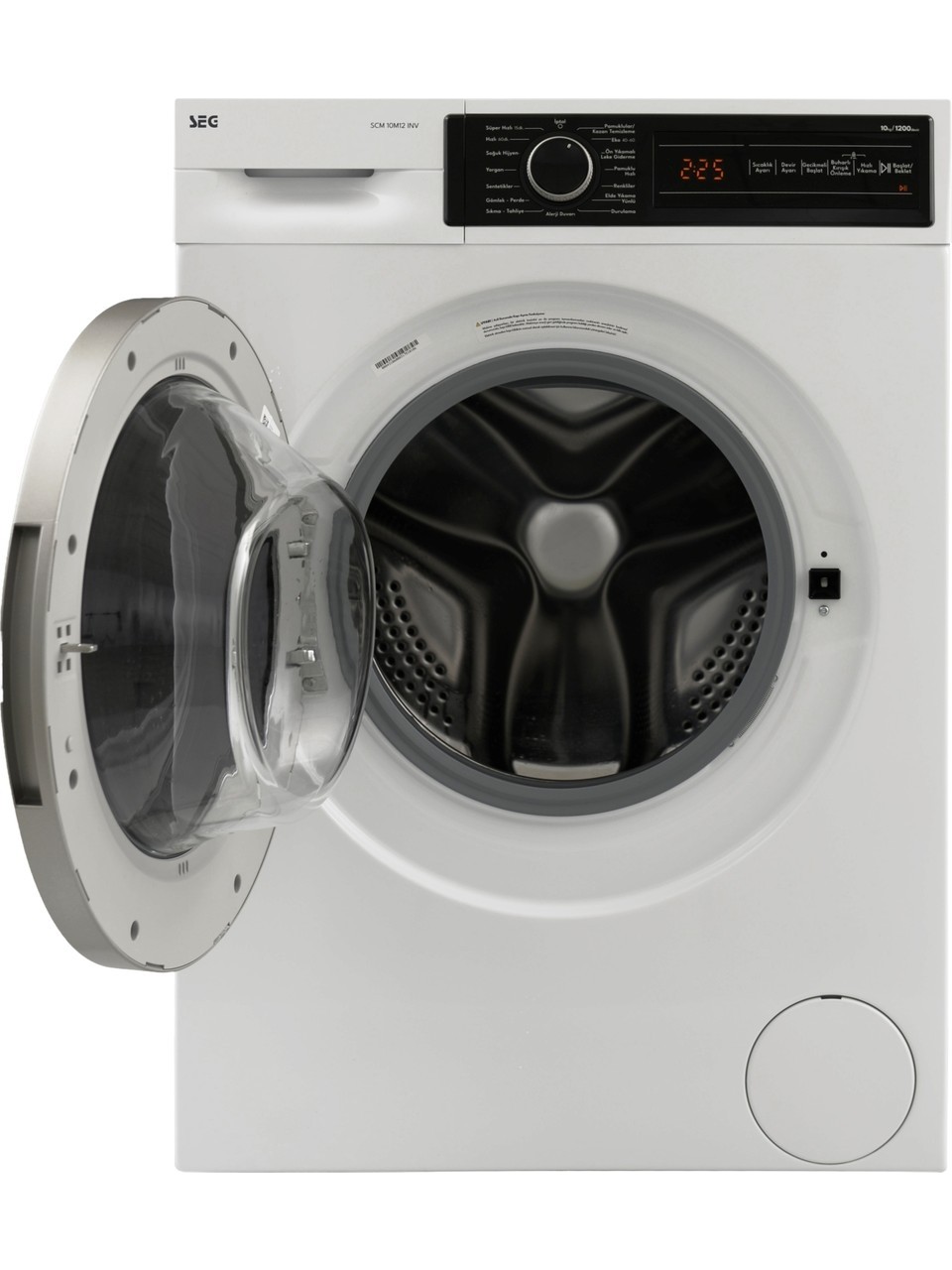 resimler/genel/SEG Scm 10M12 Inv 10 Kg 1200 Devir Inverter Buharlı Yıkama Özellikli Çamaşır Makinesi