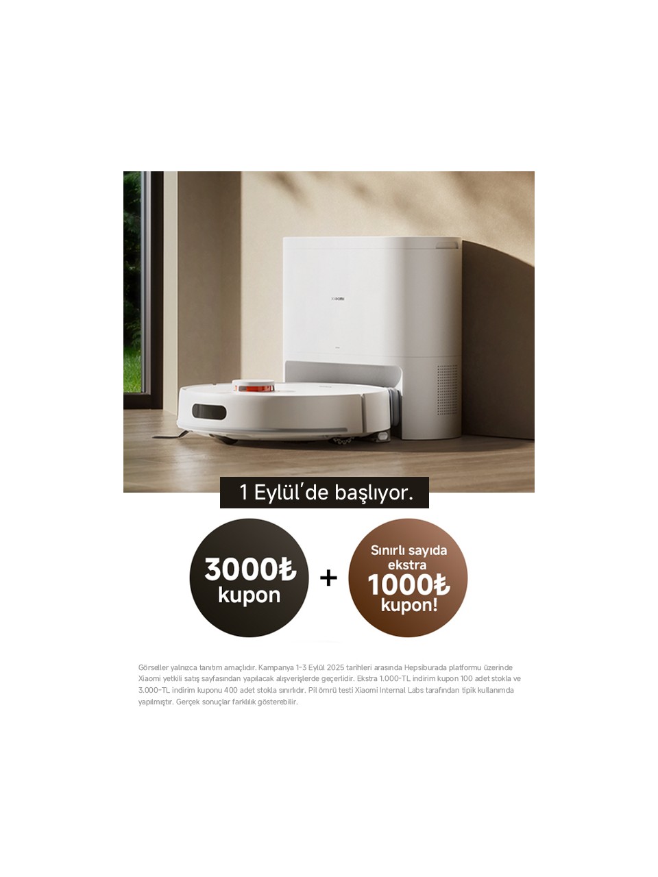 Xiaomi Robot Vacuum H40 Akıllı Robot Süpürge + Mop 10000PA