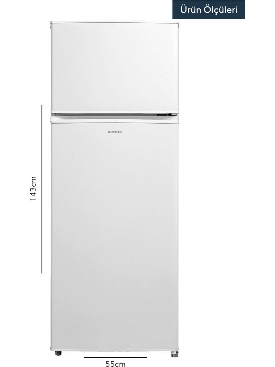 resimler/genel/Kumtel Çift Kapılı Buzdolabı 204L HTMF-210