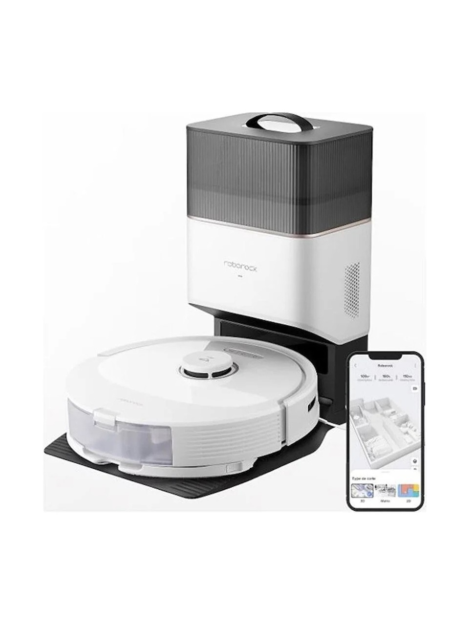 resimler/genel/Roborock Q8 Max Plus Çöp Istasyonlu 5500PA Emiş Güçü Akıllı Robot Süpürge - Beyaz