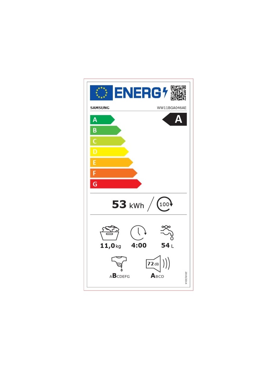Samsung WW11BGA046AEAH 11 Kg 1400 devir Çamaşır Makinesi