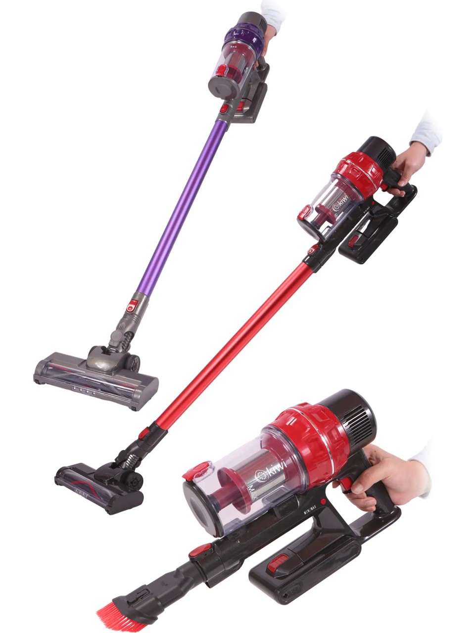 resimler/genel/Kiwi KVC-4040 Kablosuz Dikey Süpürge - Güçlü Emiş, Siklon Teknolojisi, 2'si 1 Arada (El Tipi ve Dikey Kullanım), 0.8L Toz Haznesi