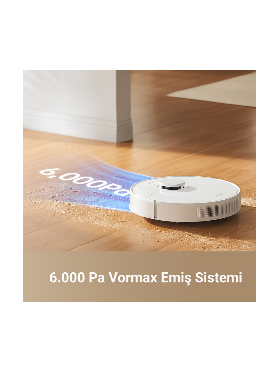 resimler/genel/Dreame D10 Plus Gen 2 Robot Süpürge Beyaz, 6,000PA Emiş Gücü