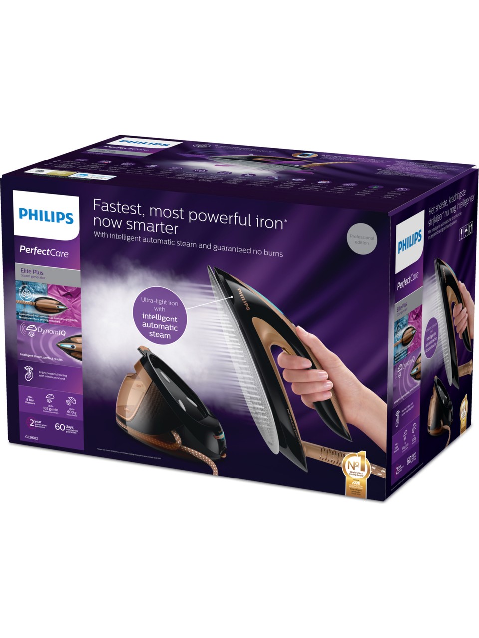 Philips GC968280 PerfectCare Elite Plus Buhar Kazanlı Ütü 8 Bar, 600g Şok Buhar, 1.8L Su Haznesi