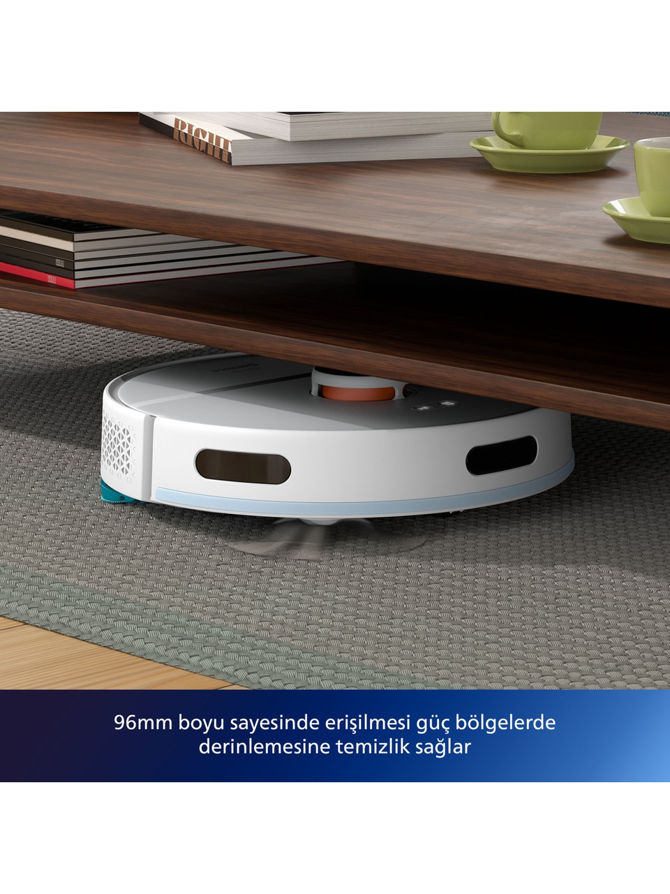resimler/genel/Philips XU210020 2000 Serisi Islak Kuru Moplu İstasyonlu Robot Süpürge, HomeRun Uygulaması, LDS Radar Navigasyon, Beyaz