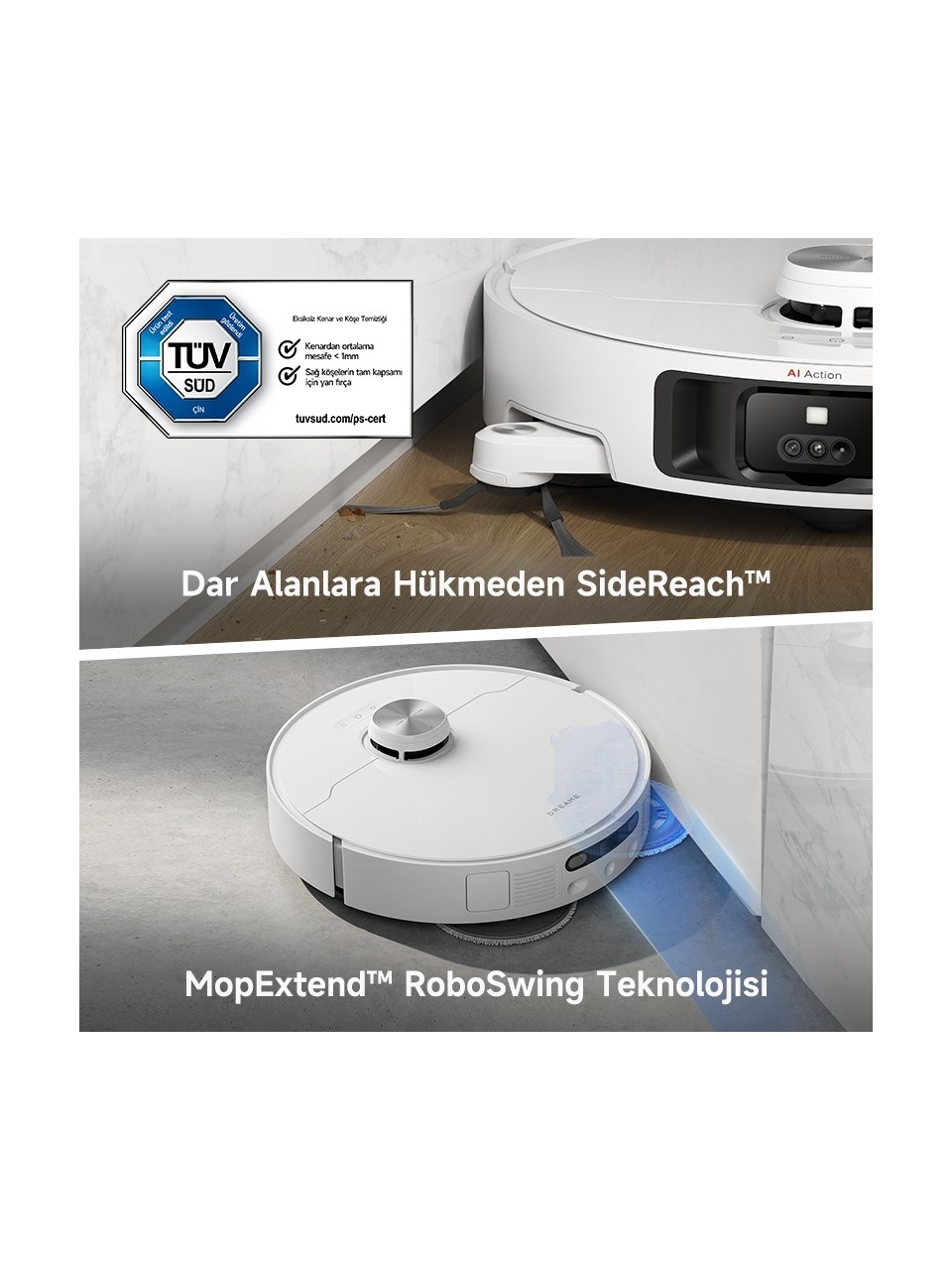 resimler/genel/Dreame L40 Ultra Robot Süpürge, 11.000 Pa Emiş Gücü