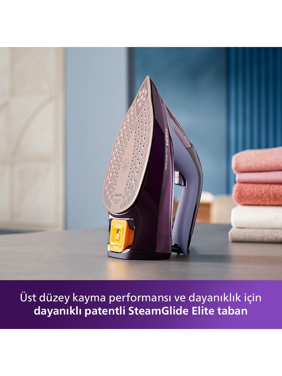 resimler/genel/Philips 8000 Serisi Azur Buharlı Ütü, 3000W, SteamGlide Elite Taban, Otomatik Kapanma, 240 g Şok Buhar, Sıfır Yanık Garantisi