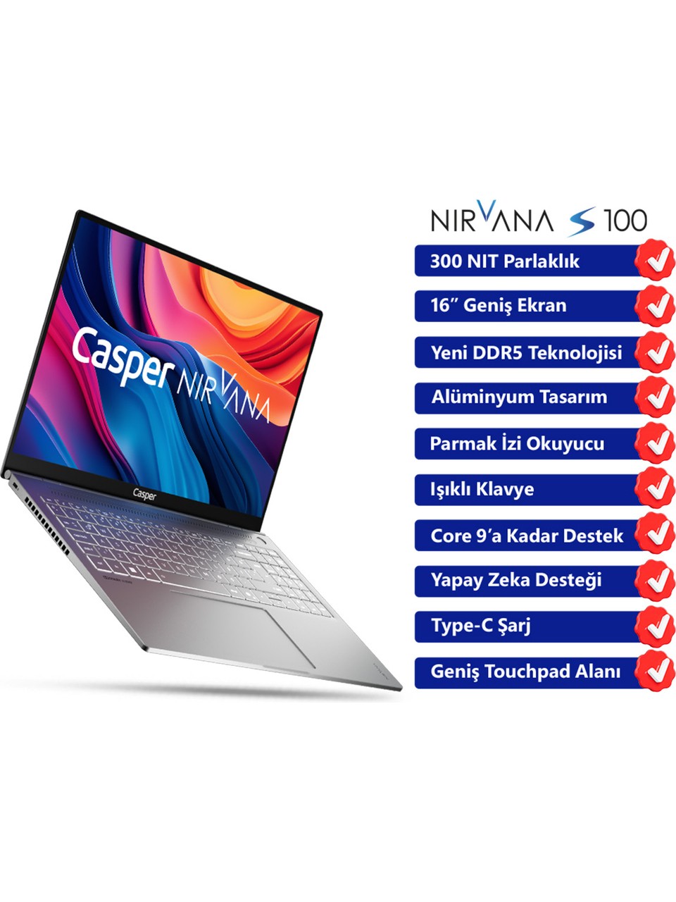 Casper Nirvana S100 300NIT i7-13620H 32GB DDR5 1TB SSD 16