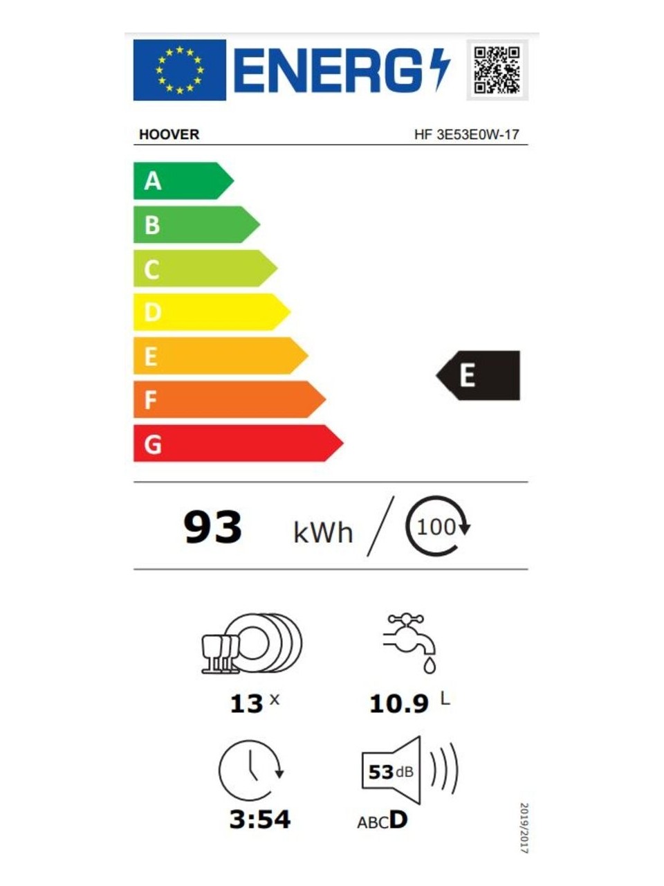 resimler/genel/Hoover HF 3E53E0W-17 5 Programlı Beyaz Bulaşık Makinesi