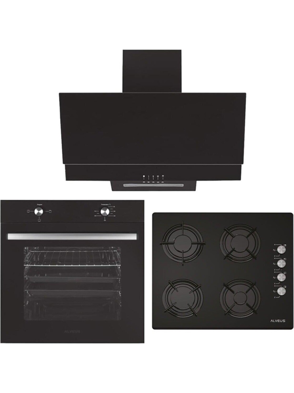 resimler/genel/Alveus 850 3'lü Ankastre Set Siyah (AD07-A10-AF850)