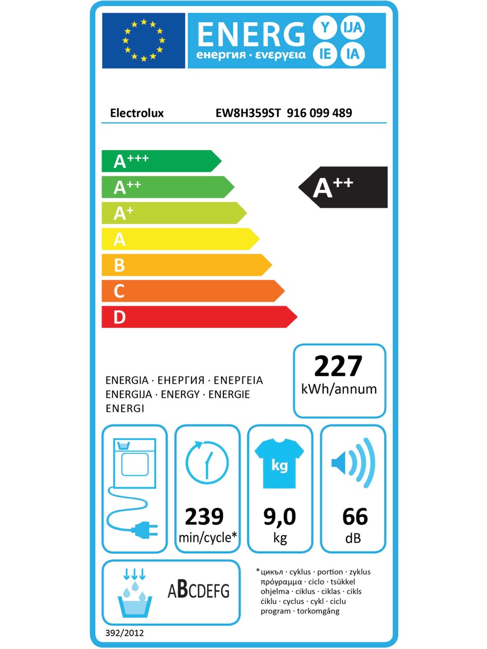 Electrolux EW8H359ST A++ 9 kg Isı Pompalı Inverter Kurutma Makinesi