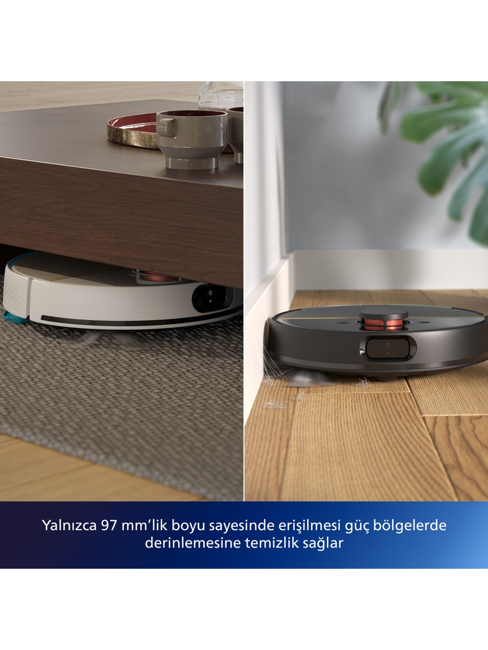 resimler/genel/Philips XU700002 7000 Serisi HomeRun Aqua Islak Kuru Robot Süpürge, Sarj İstasyonlu, İpek Beyaz ve Altın Sarısı