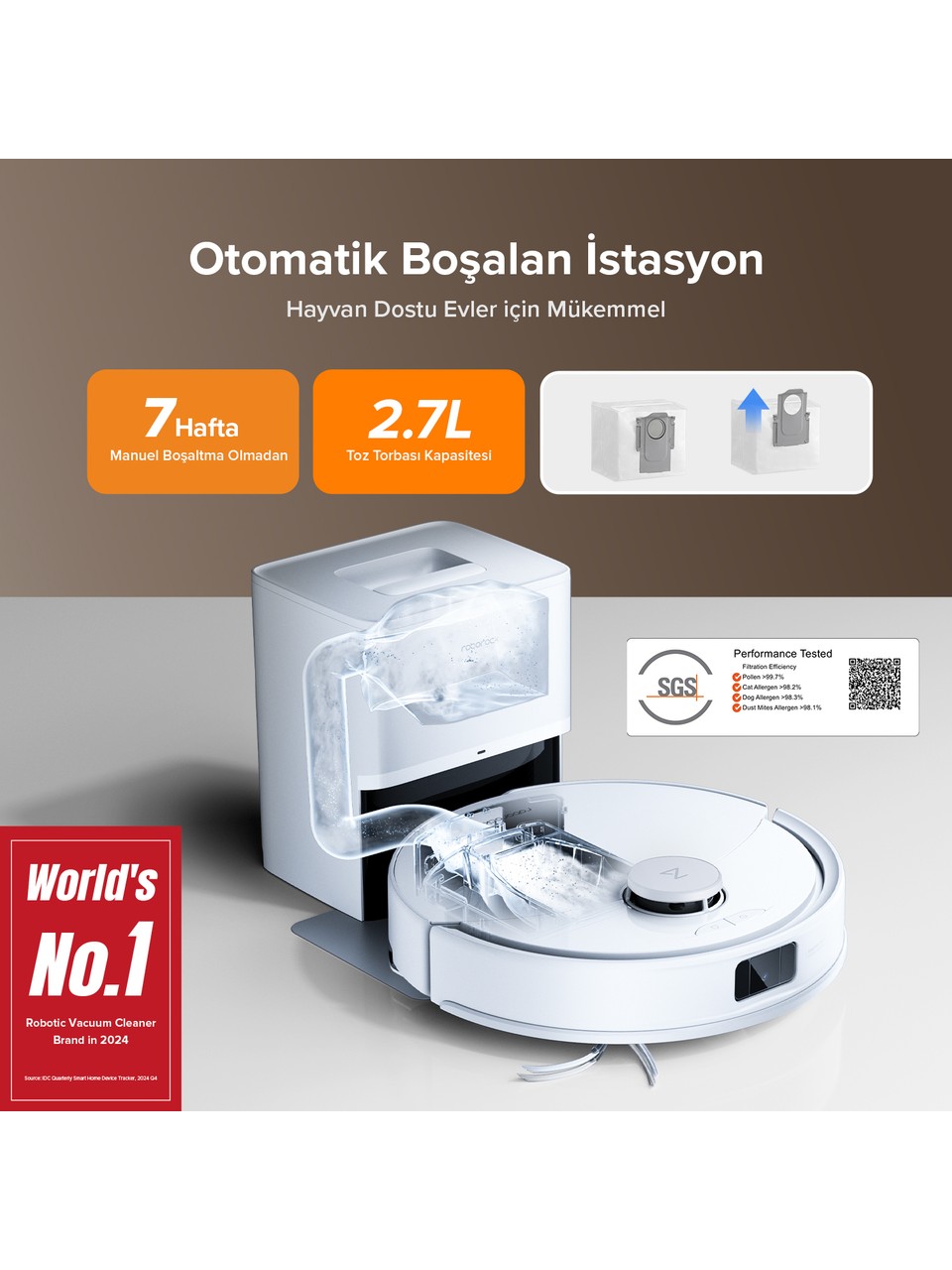 resimler/genel/Roborock Q8 Max Pro Plus Akıllı Robot Süpürge Beyaz