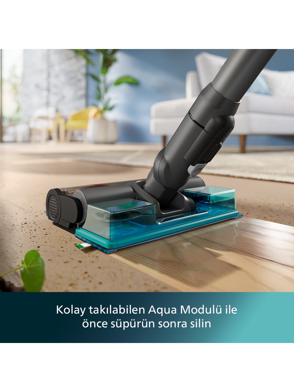 resimler/genel/Philips 6000 Serisi Kablosuz Dikey Süpürge, PowerCyclone 11, Aqua Modül ile Kolay Mop, TriActive LED Başlık, 64 Dakika Kullanım Süresi, XC655301 