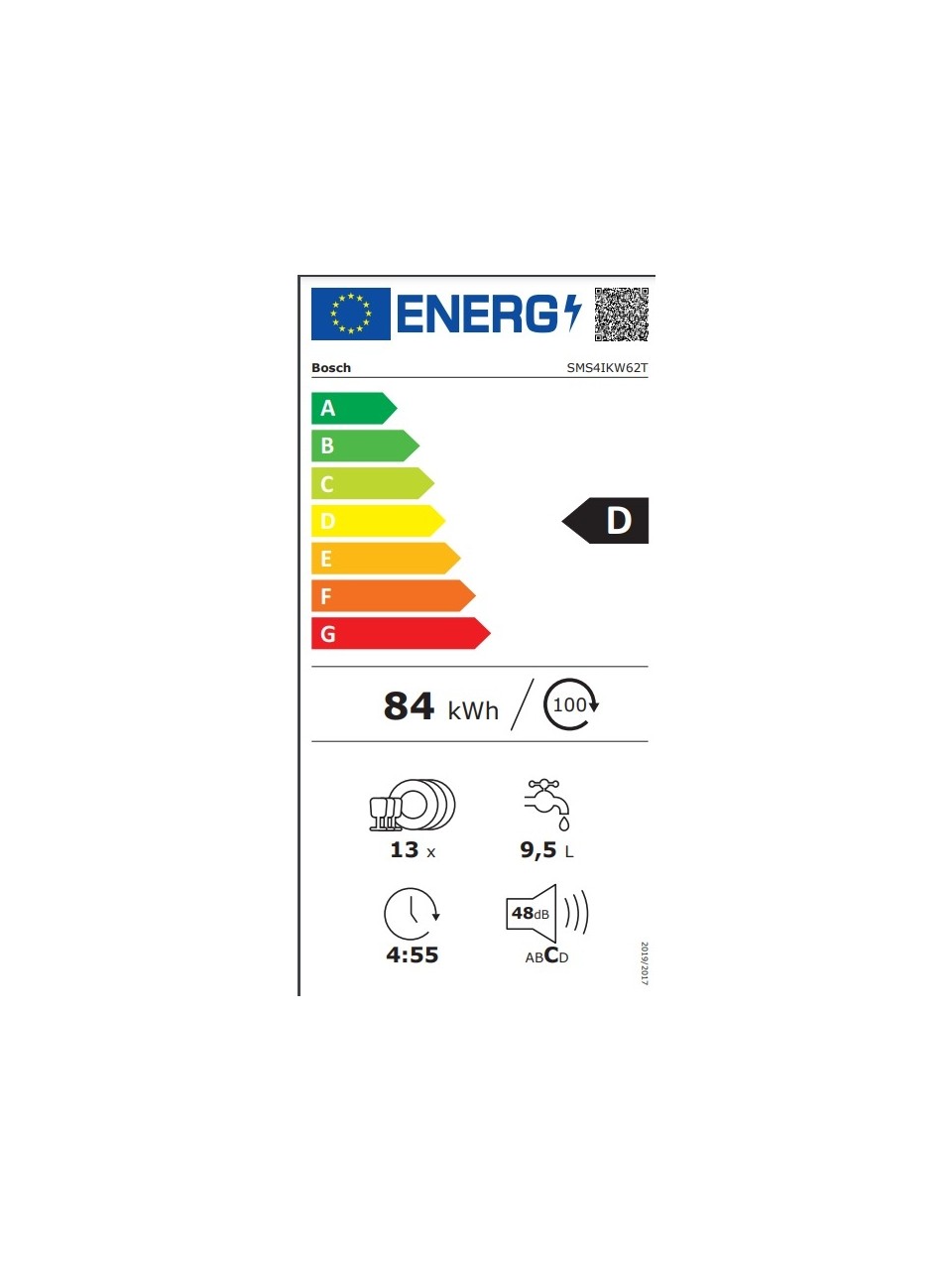 resimler/genel/Bosch SMS4IKW62T Solo Bulaşık Makinesi - 5 Programlı, Enerji Sınıfı D, 13 Kişilik Kapasite