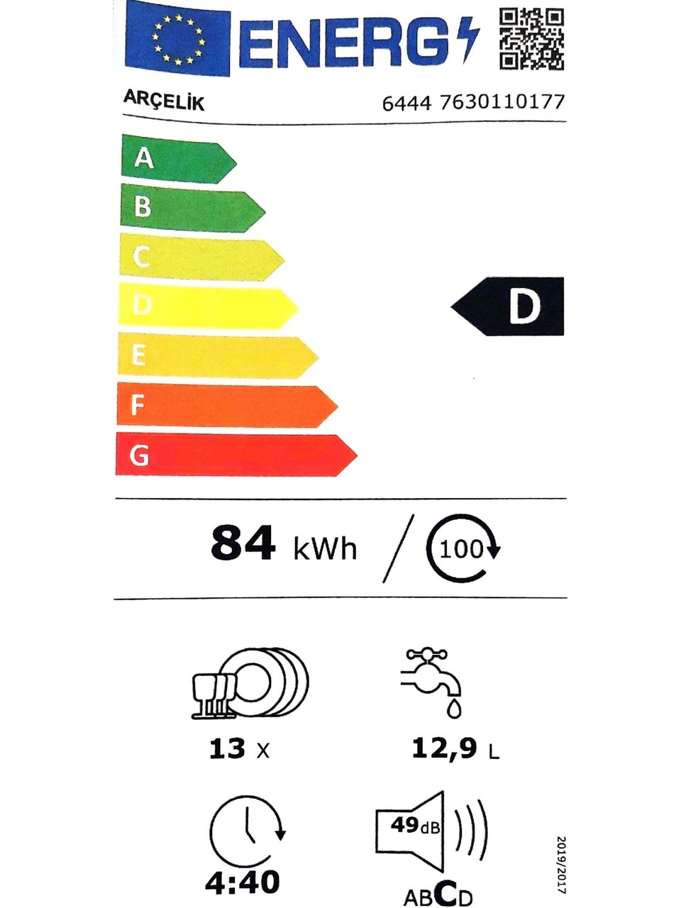 resimler/genel/Arçelik 6444 Bulaşık Makinesi