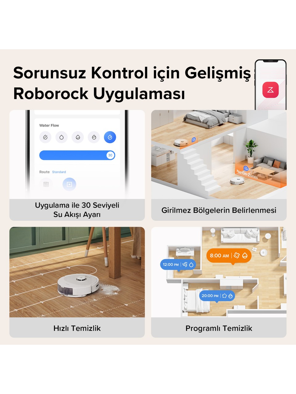 resimler/genel/Roborock Vacuum Cleanner Q8 Max Robot Süpürge Beyaz