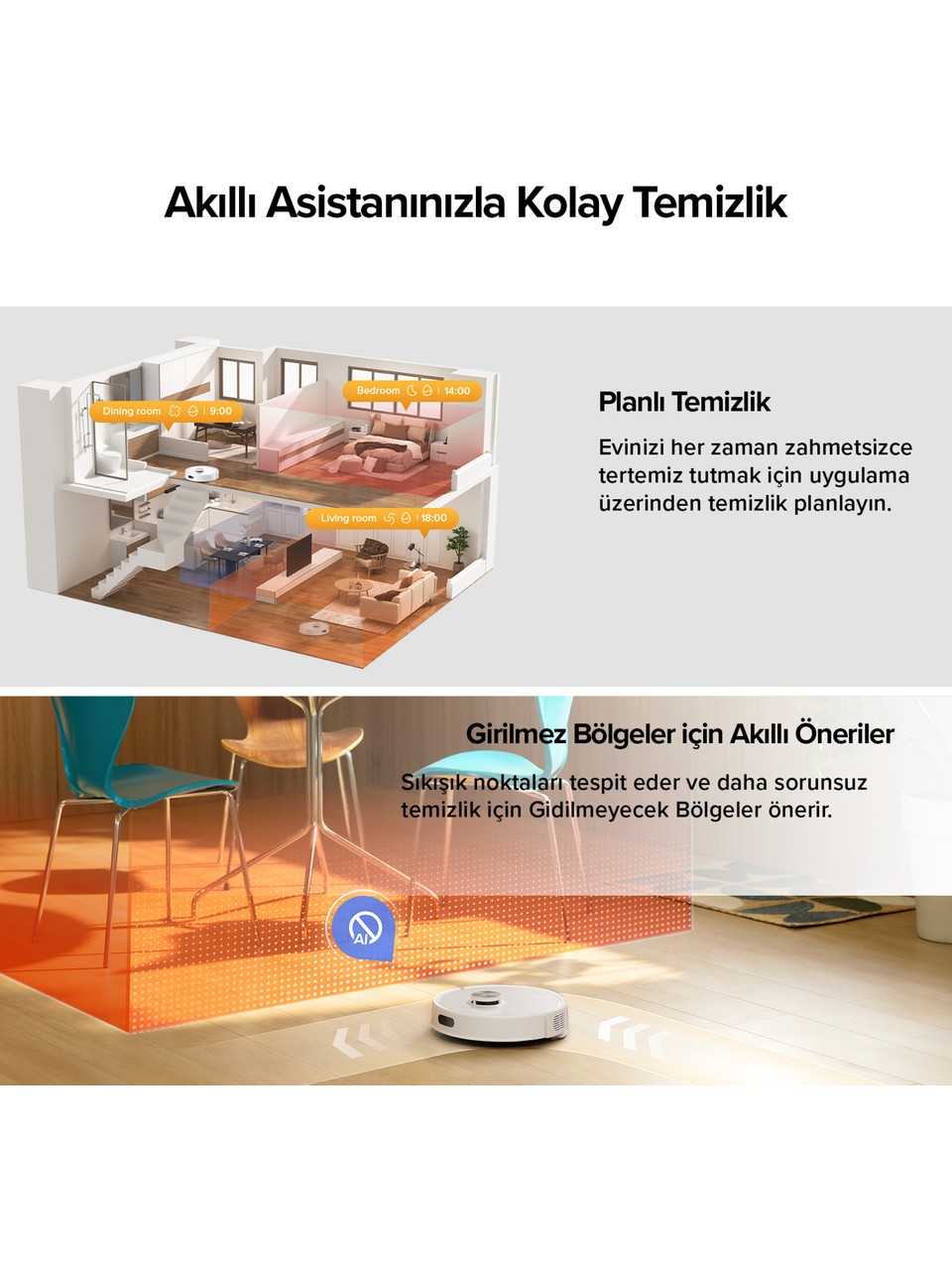 resimler/genel/Roborock Q8 Plus Akıllı Robot Robot Süpürge - Beyaz