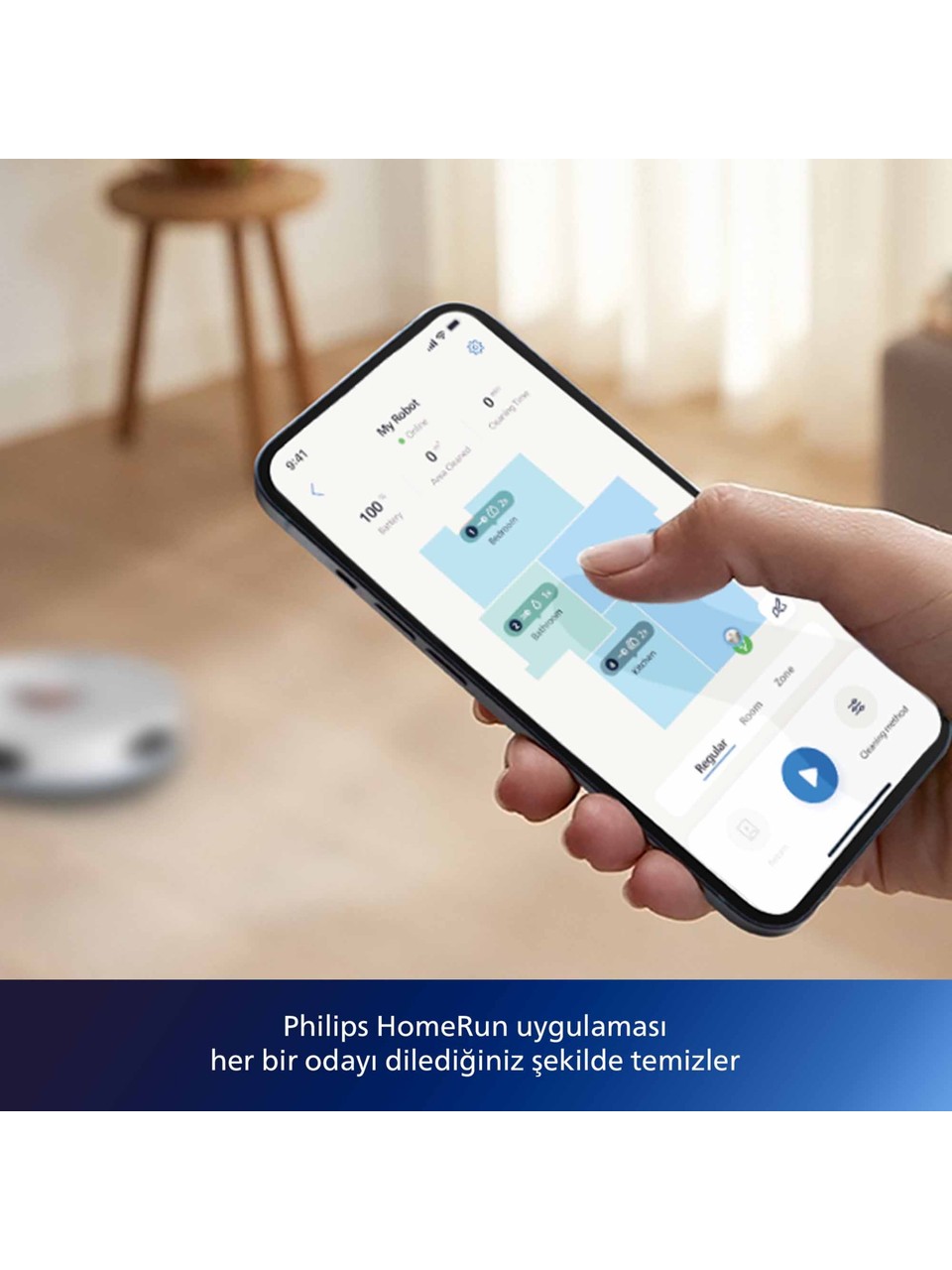 resimler/genel/Philips XU210020 2000 Serisi Islak Kuru Moplu İstasyonlu Robot Süpürge, HomeRun Uygulaması, LDS Radar Navigasyon, Beyaz