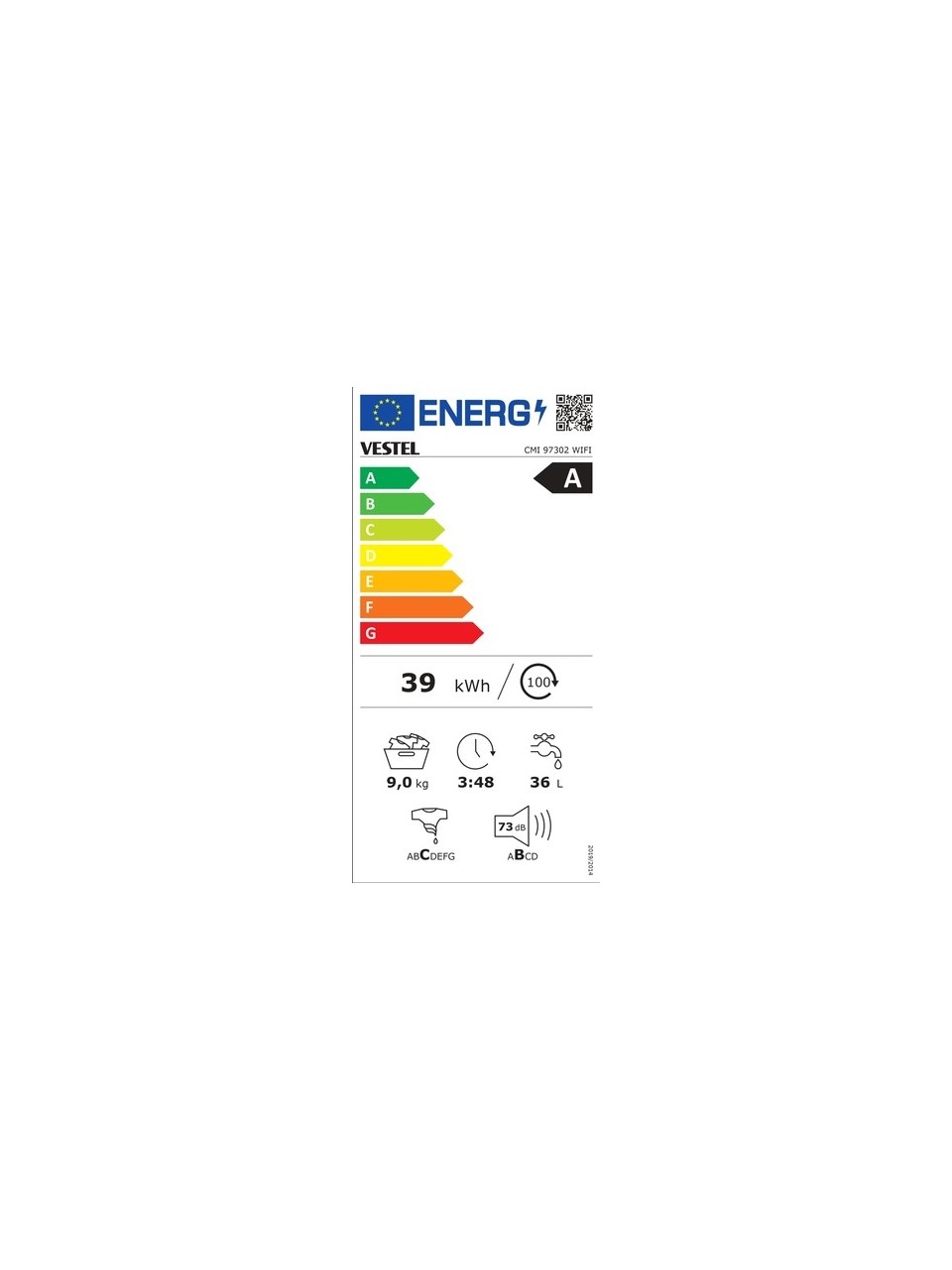 resimler/genel/Vestel CMI 97302 9 kg 1000 Devir Wifi Çamaşır Makinesi