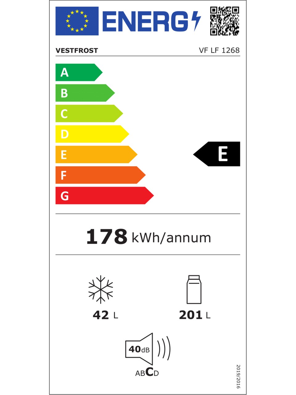 resimler/genel/Vestfrost VF LF 1268 242 Lt Statik Buzdolabı
