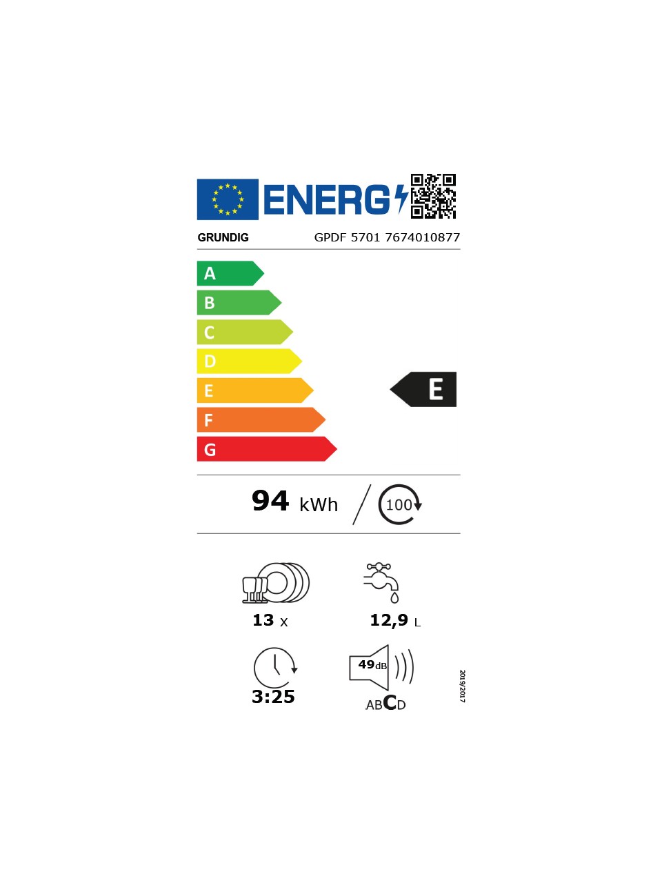 Grundig Gpdf 5701 5 Programlı Bulaşık Makinesi