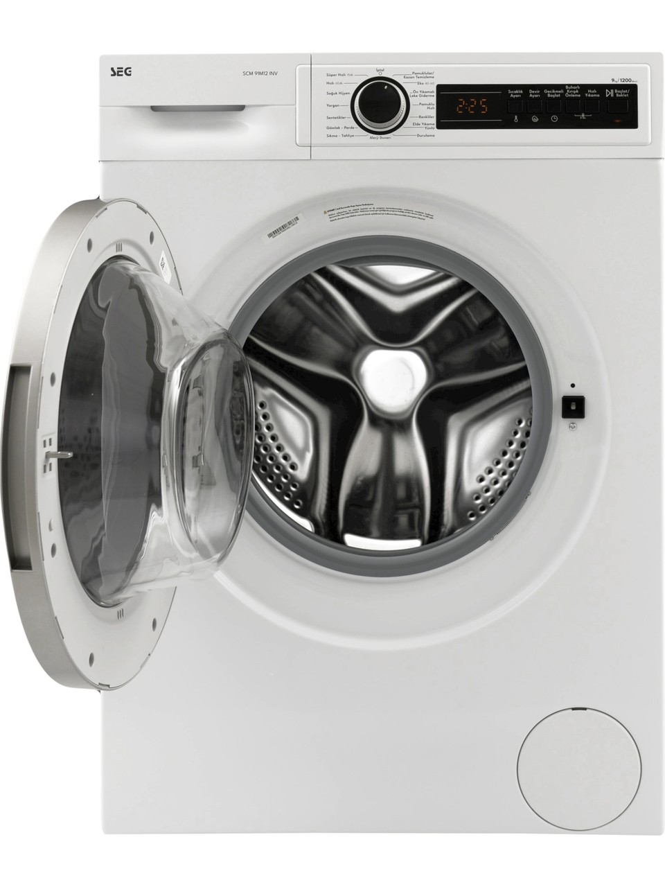 resimler/genel/SEG Scm 91M12 Inv Çamaşır Makinesi 9 Kg 1200 Devir Inverter