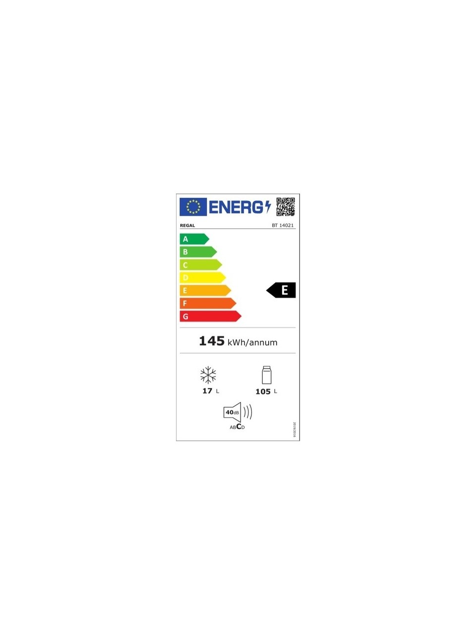 Regal Bt 14021 121 Lt E Enerji Sınıfı Statik Sığutucu Mini Buzdolabı