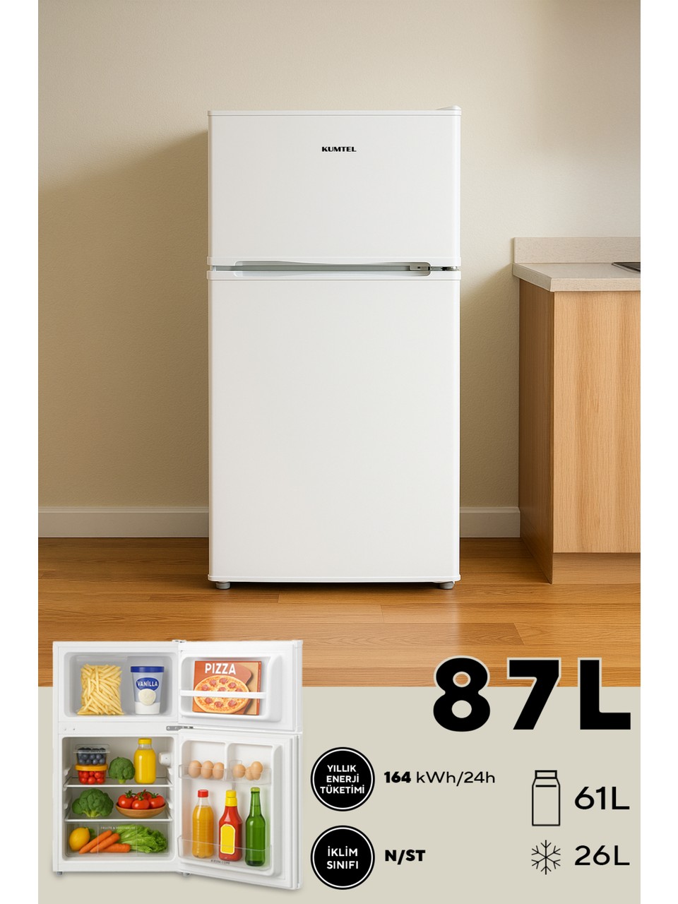 resimler/genel/Kumtel 87L MİNİ BUZDOLABI BEYAZ HTMF-90EW