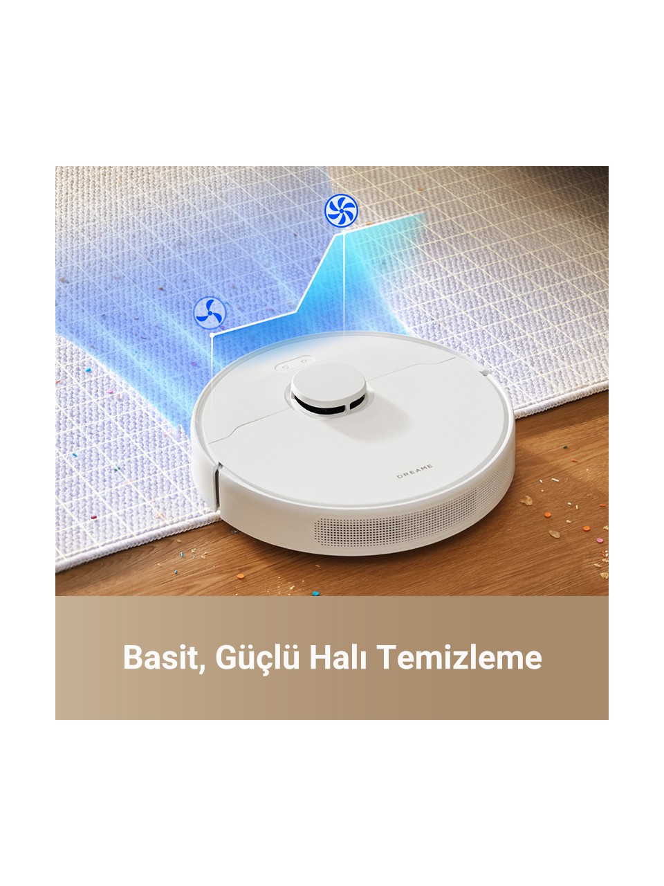 resimler/genel/Dreame D10 Plus Gen 2 Robot Süpürge Beyaz, 6,000PA Emiş Gücü