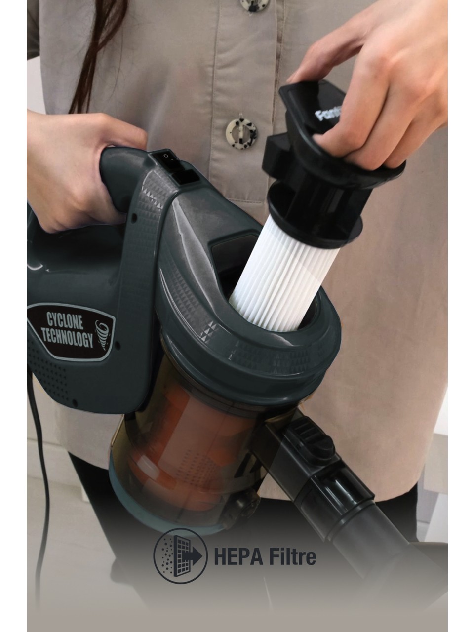 resimler/genel/Fantom Provac P5000 Cyclonic Elektrik Süpürgesi Gri