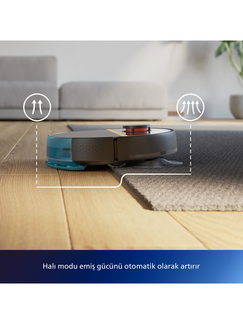 resimler/genel/Philips XU700001 7000 Serisi HomeRun Aqua Islak Kuru Robot Süpürge, Sarj istasyonlu, Koyu Siyah ve Altın Sarısı