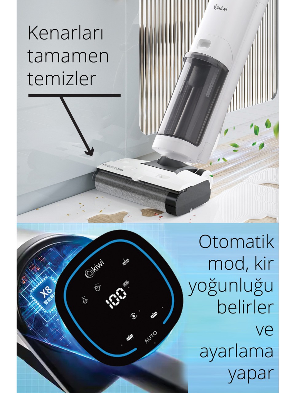 resimler/genel/Kiwi KSC-4270 Şarjlı Sesli Komutlu Islak-Kuru Süpürge ve Zemin Temizleyici Mop
