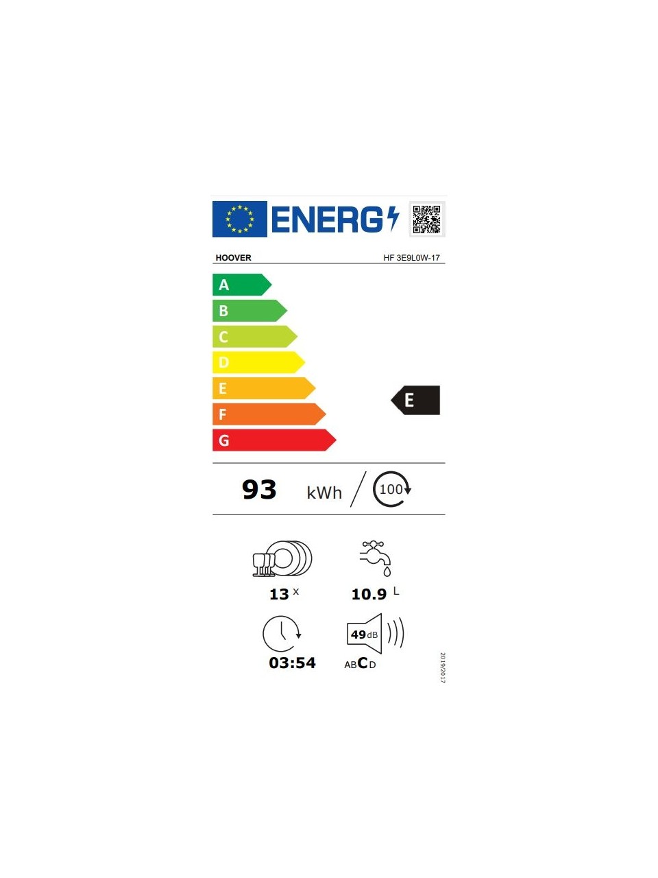 resimler/genel/Hoover Hf 3E9L0W-17 5 Programlı Wi-Fi + Bluetooth Bağlantılı Bulaşık Makinesi