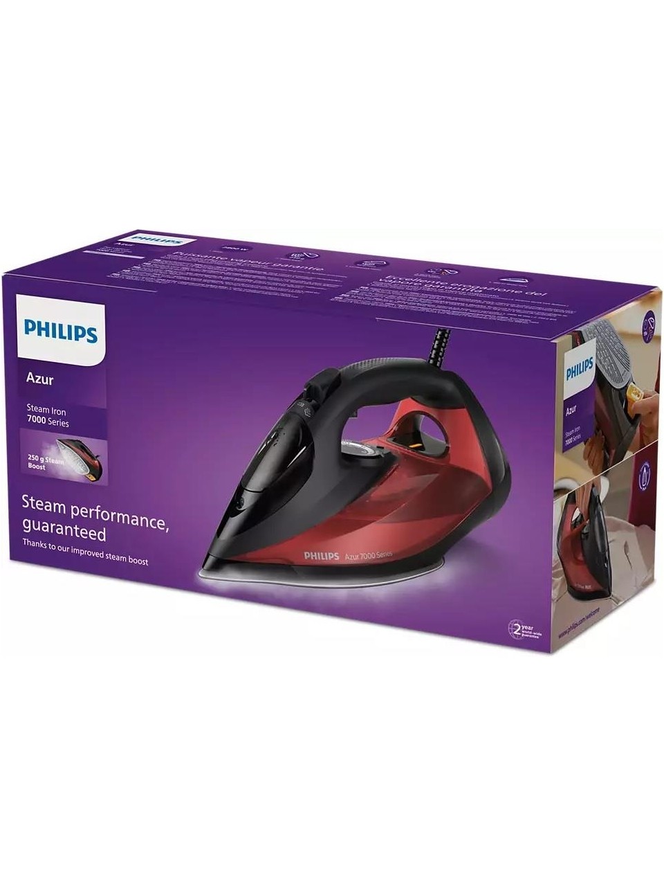 resimler/genel/Philips 7000 Serisi Buharlı Ütü DST702240 Kırmızı - Siyah
