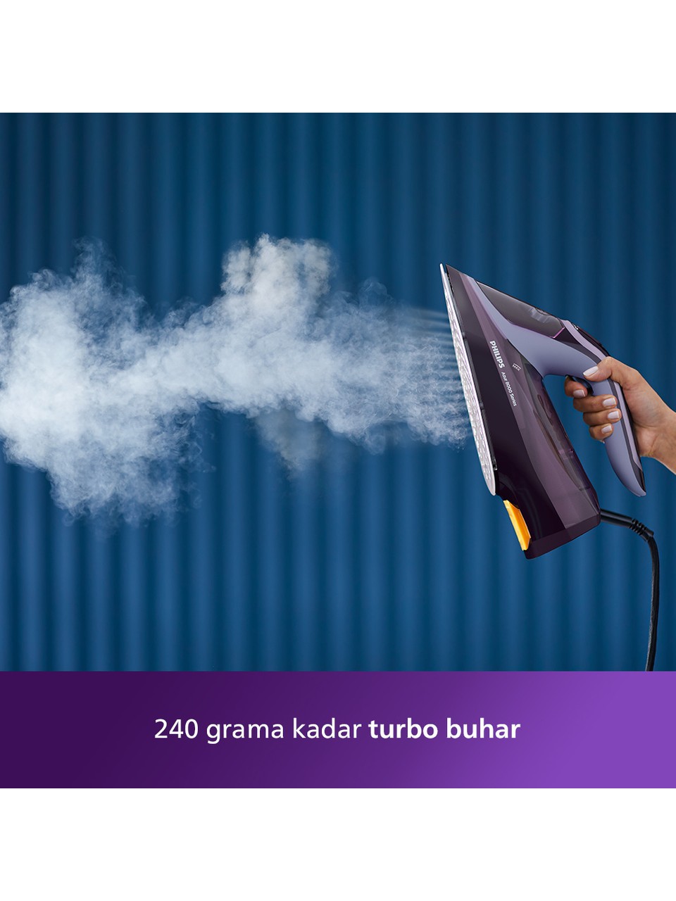 resimler/genel/Philips 8000 Serisi Azur Buharlı Ütü, 3000W, SteamGlide Elite Taban, Otomatik Kapanma, 240 g Şok Buhar, Sıfır Yanık Garantisi