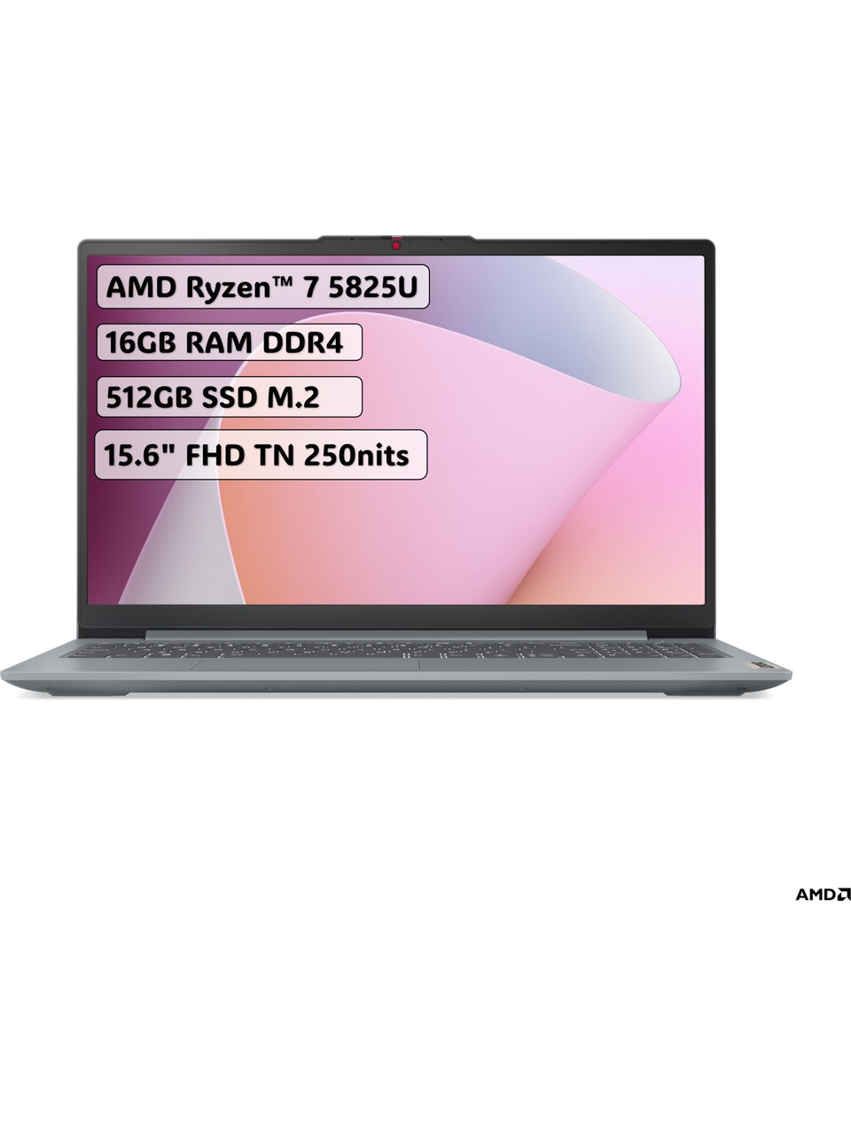 resimler/genel/Lenovo Ideapad Slim 3 AMD Ryzen 7 5825U 16GB 512GB SSD Freedos 15.6