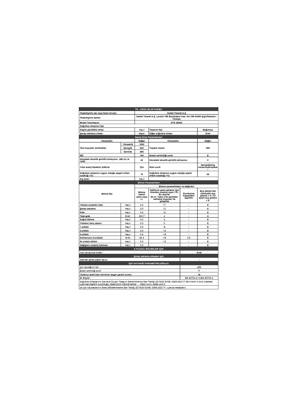 Regal Stk 28820 288 Lt Çift Kapılı Buzdolabı