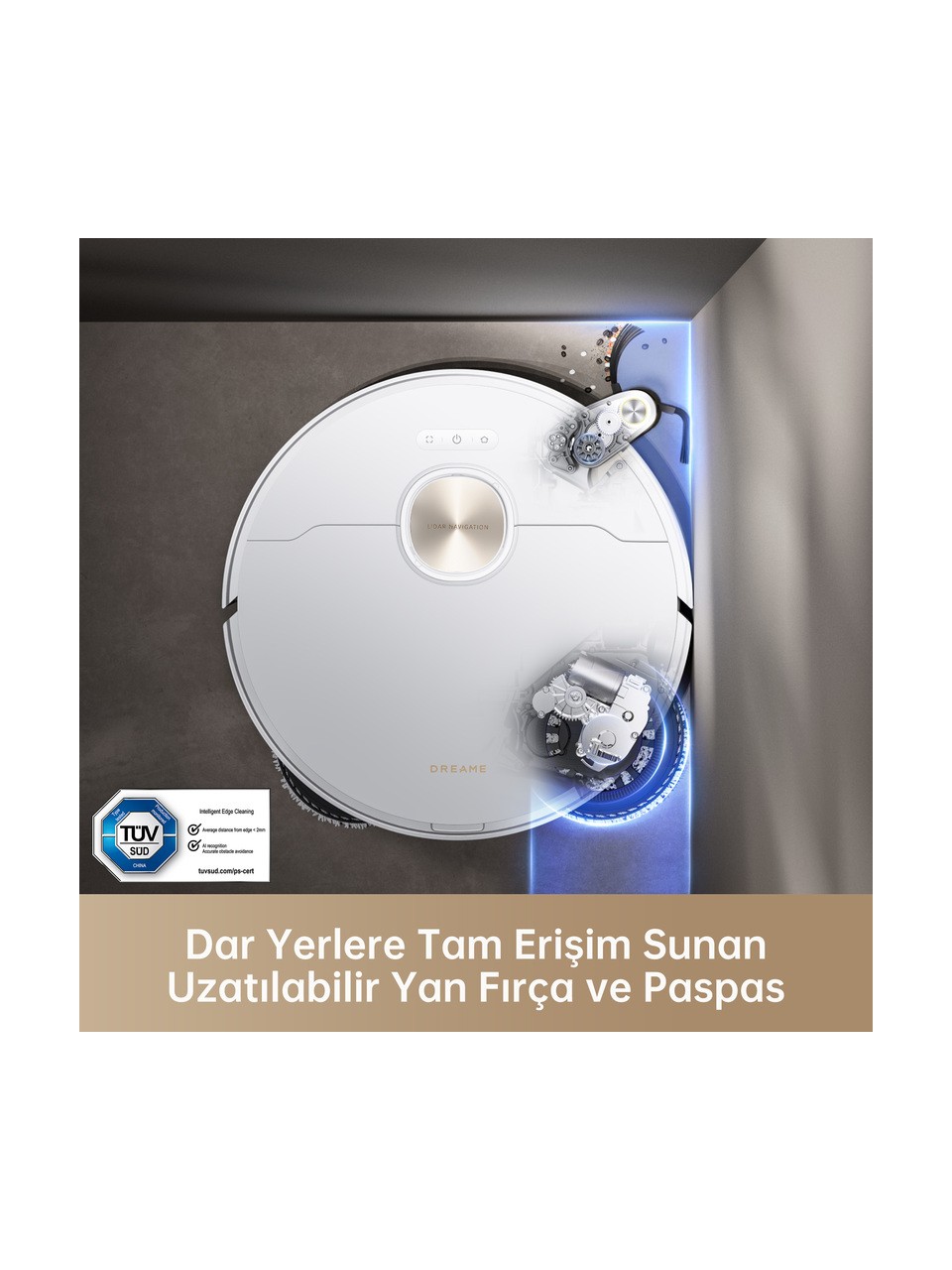 resimler/genel/Dreame X40 Ultra Robot Süpürge Beyaz, 12.000PA Emiş Gücü