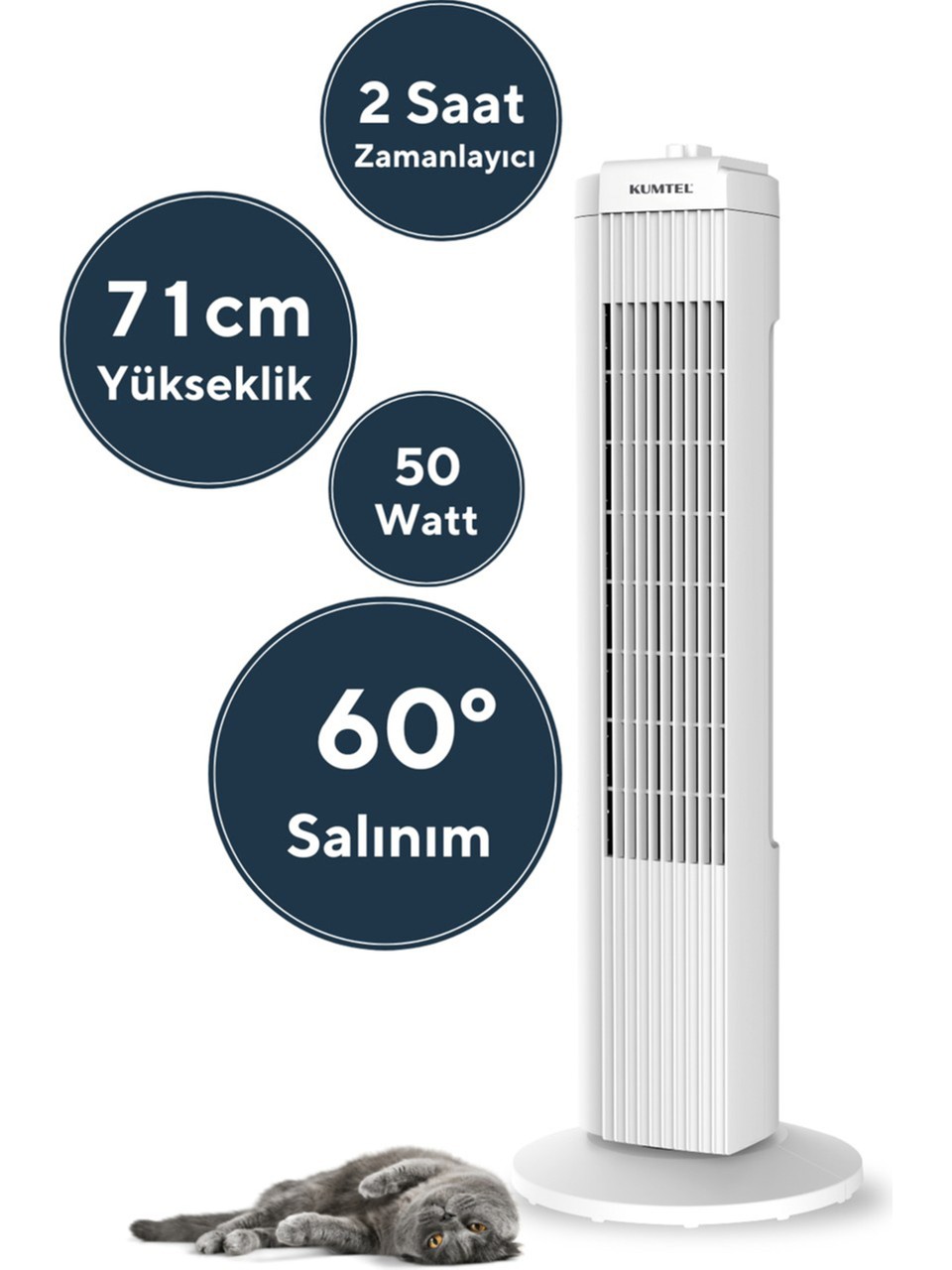resimler/genel/Kumtel KTF-258W Kule Tipi Vantilatör Beyaz