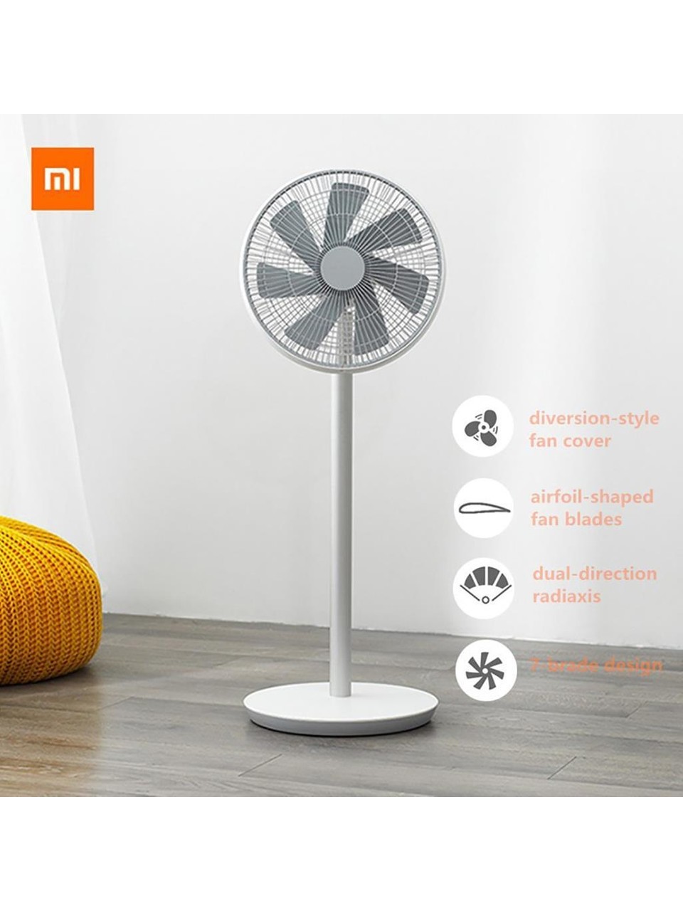 Xiaomi Mi Smart Standing Fan 2 Lite Vantilatör - Beyaz - 45 Watt