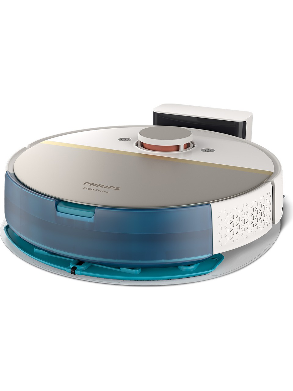Philips XU700002 7000 Serisi HomeRun Aqua Islak Kuru Robot Süpürge, Sarj İstasyonlu, İpek Beyaz ve Altın Sarısı