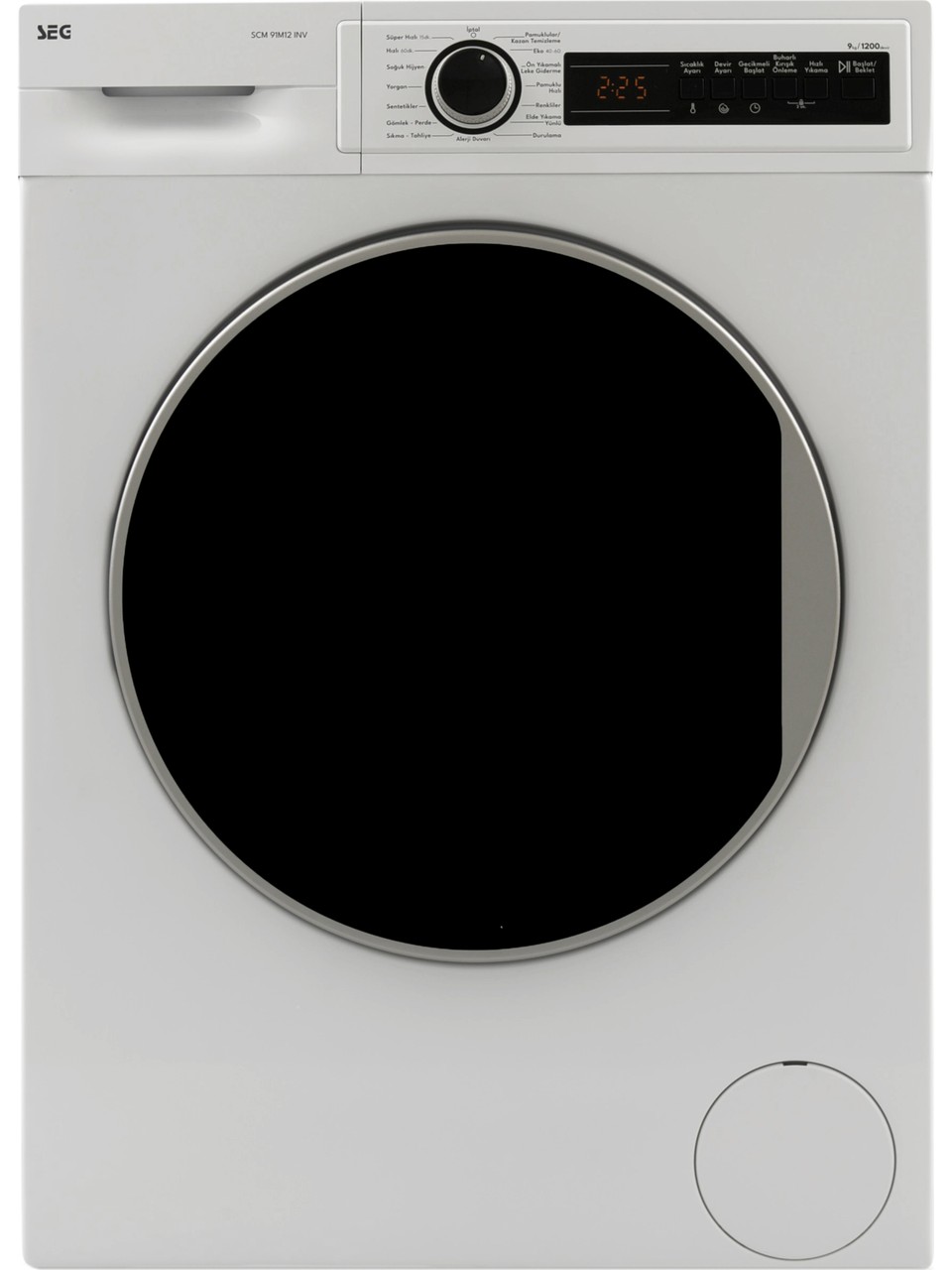 SEG Scm 91M12 Inv Çamaşır Makinesi 9 Kg 1200 Devir Inverter