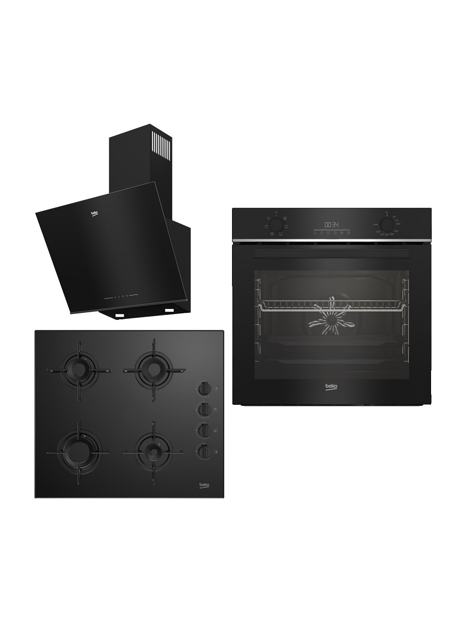 Beko New Black Star 3lü Ankastre Set (Bfc 330 S - Bocd T 6011 Es - Bde 6063 S)