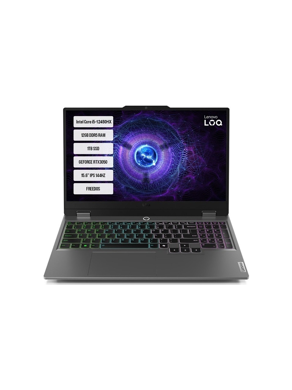 Lenovo LOQ 15IAX9 83GS00Q8TR Intel Core i5-12450HX 12GB DDR5 1TB SSD RTX3050-6GB 95W 15.6