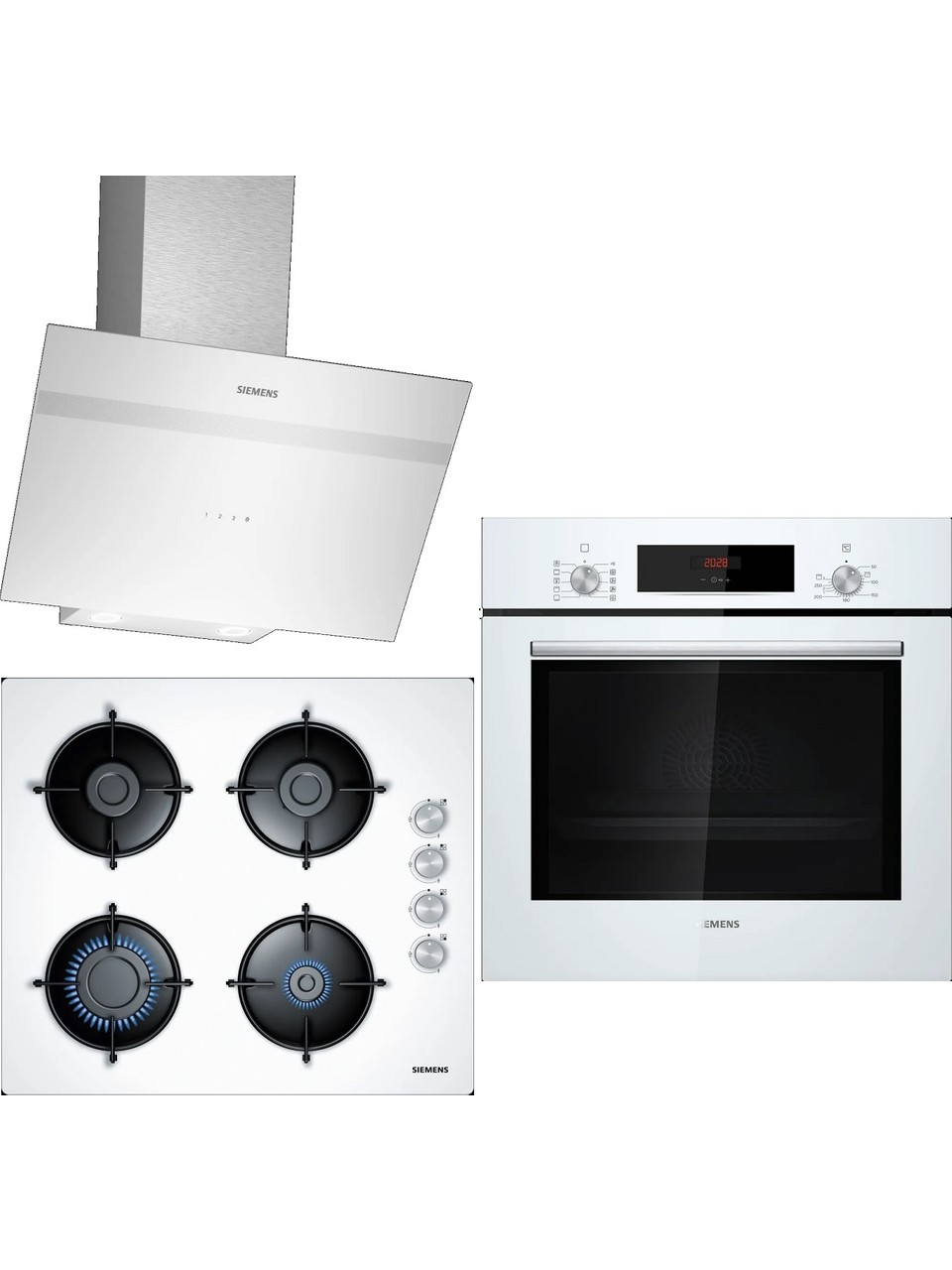 Siemens Beyaz 3 Lü Ankastre Set 182 (HB012FBW1T - EO6C2PB11O - LC64KPJ20T )