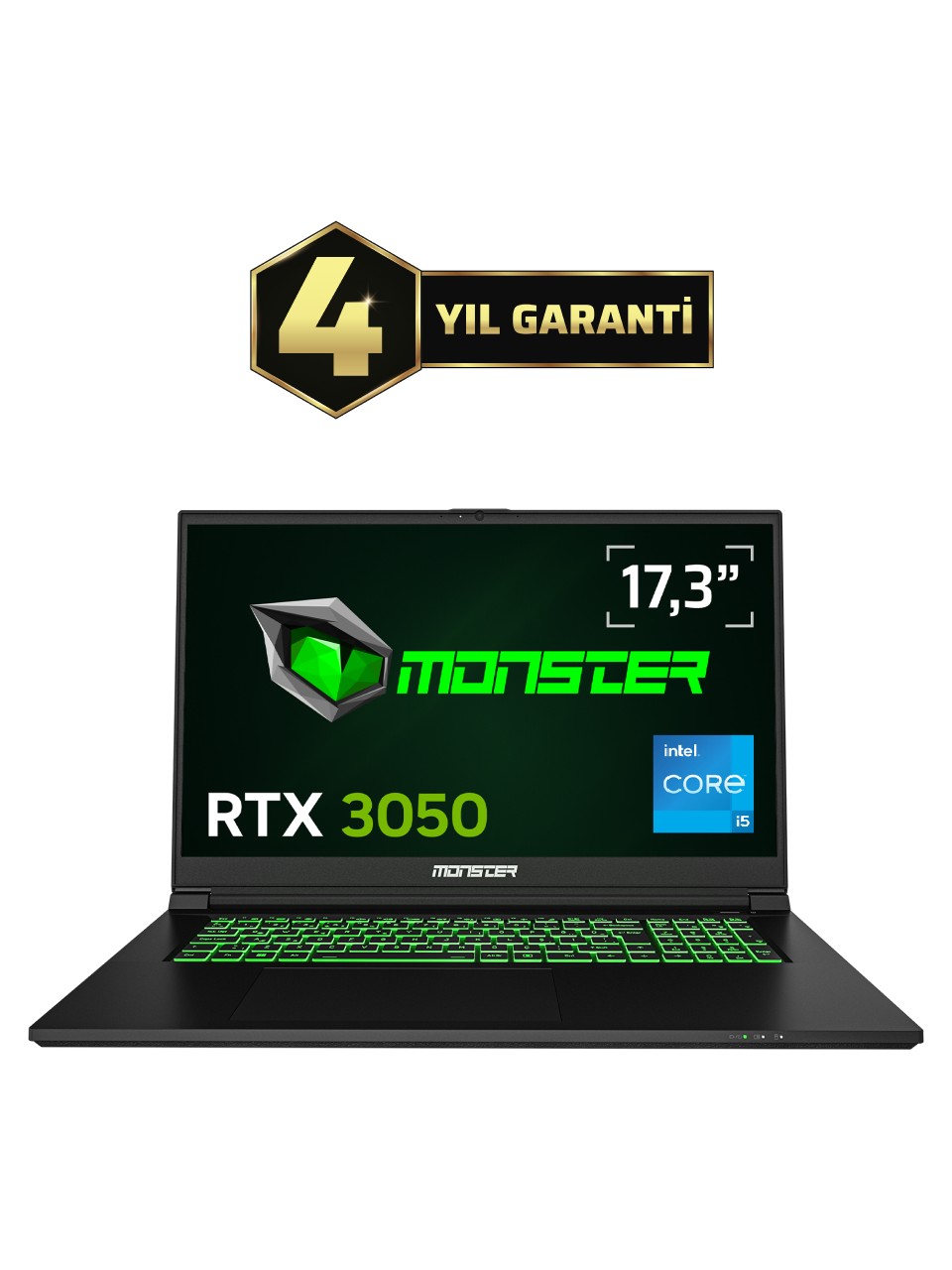 Monster Abra A7 V15.3.2 Intel Core I5 13500H 32 GB Ram 1 Tb SSD 6 GB Rtx 3050 Freedos 17,3